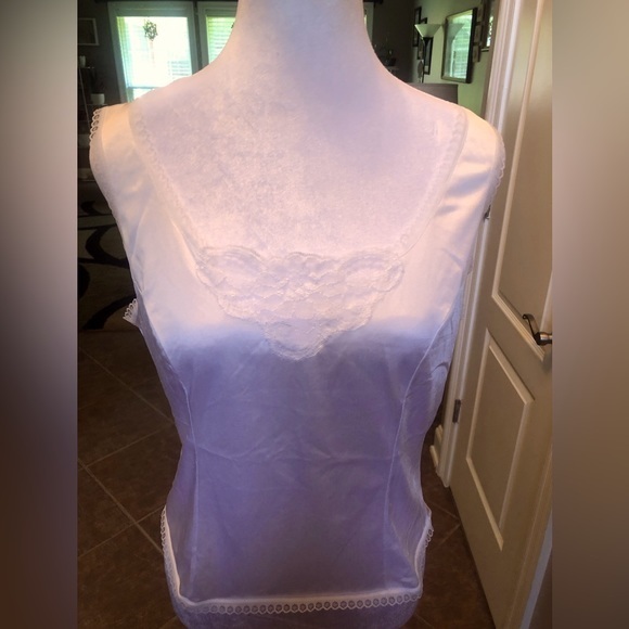 Vintage White Camisole from Improved Living Large Made in USA - Picture 1 of 10